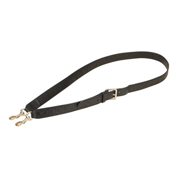 Gucci Guccissima Shoulder Strap in Black and Gold Leather for Women - Picture 3 of 7
